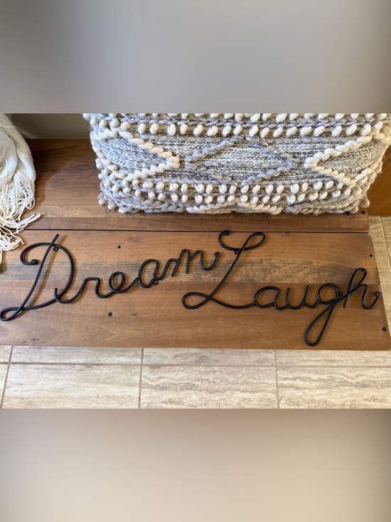 Other - Black "Dream,Live & Laugh" Metal Script Wall Decor